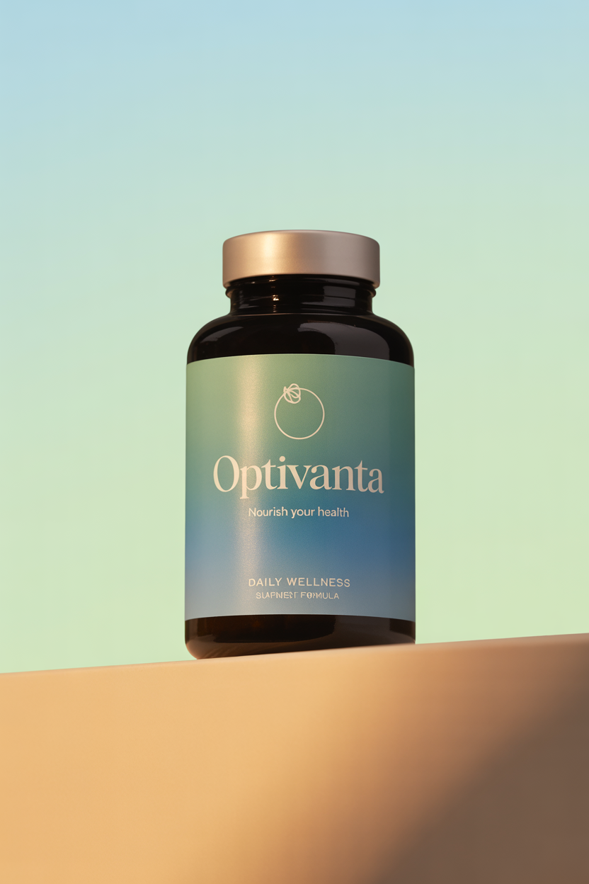 Optivanta supplement bottle with daily wellness formula